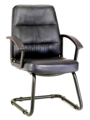 Kansas leather best sale faced visitor chair